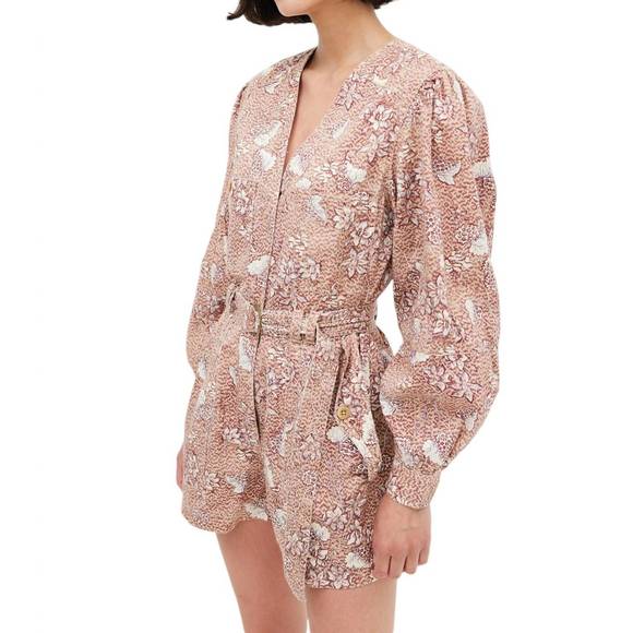 NEW ULLA JOHNSON cameron romper in brown multi - Picture 2 of 4